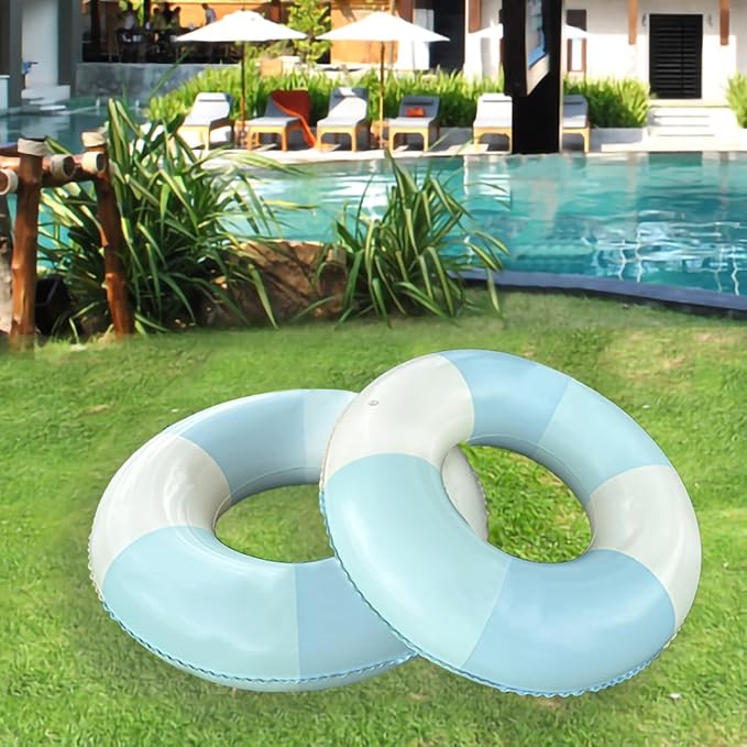 4PCS Floats for Adults Rings Striped Pool Float Large Swim Ring for Adults,30 Inch Classic Striped Teens Adult Inner Tubes Summer Beach Bachelorette Party