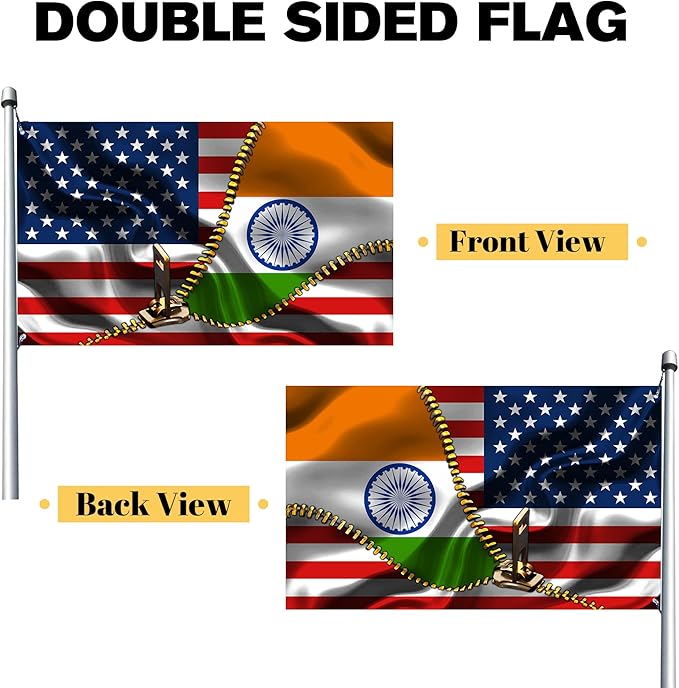 Vintage American America Usa India Indian Flags For Outside Yard 3x5 Ft Double Sided Printed 100d Polyester Lightweight Garden Welcome Outdoor Banner Brass Grommets