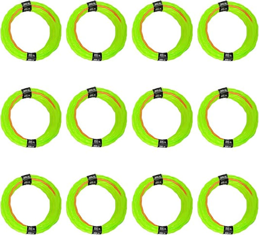 12 Pack String Trimmer Line Compatible with Ego String Trimmer 0.095" 168FT Weed Eater String Pre-Cut Dual Color Fast-Positioning Triangular Twisted Trimmer Line Universal Fit Weed Wacker String