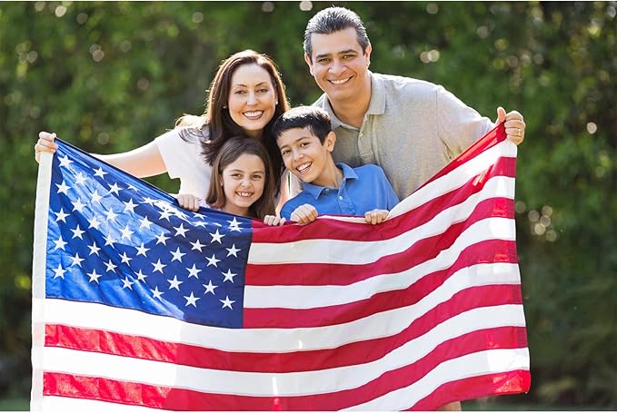 Homissor American Flag 2x4 Heavy Duty Outdoor US USA Flags for Outside with Embroidered Stars, Sewn Stripes and Brass Grommets
