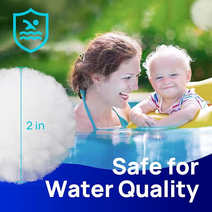 AQUASTRONG Pool Filter Balls for Sand Filters, 3.1 lbs Reusable Pool Sand Filter Balls (Replaces 100 lbs Pool Filter Sand), Efficient Water Filtration Pool Filter Balls for Swimming Pools