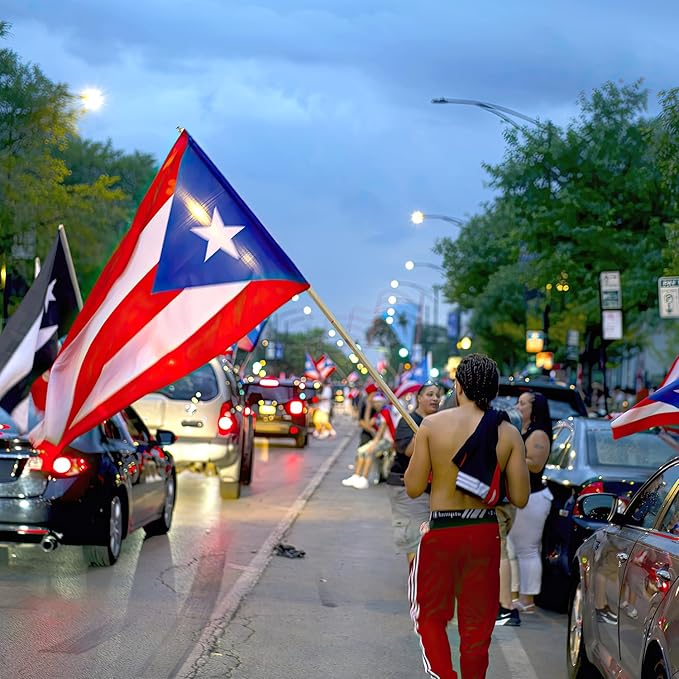 Puerto Rico Flag 3x5 ft Outdoor, Double Sided 3 Ply Heavy Duty Puerto Rico National Country Flag, 100% Quality Polyester Puerto Rican Banner with Brass Grommets 4 Rows Stitches