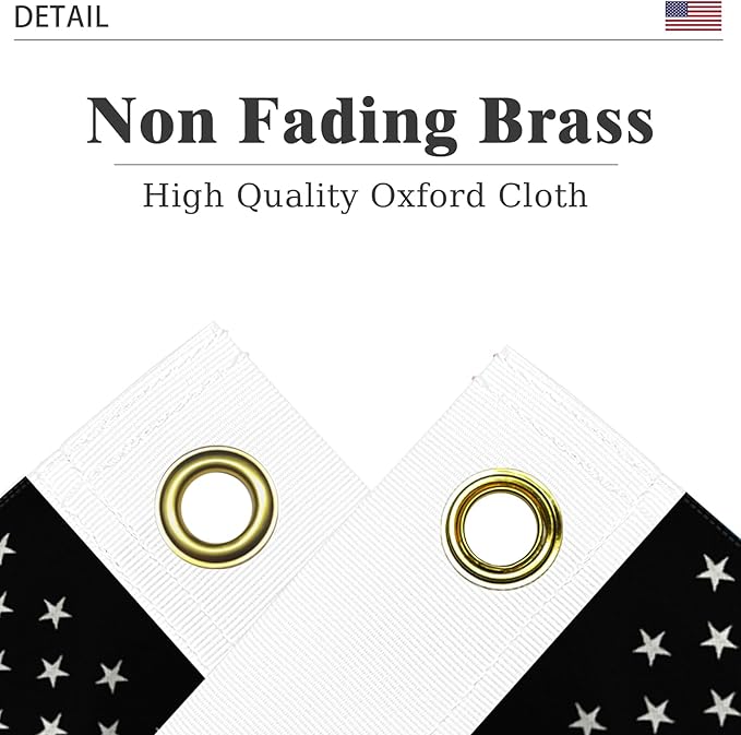 Embroidered Thin Red Line Firefighter Flag 3x5 Outdoor Fire Fighter Flags Polyester Fiber Fireman Flag Banner Bright Color with Durable Canvas Header and 2 Brass Grommets