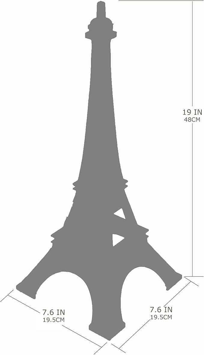 allgala 19 Inch 48CM Eiffel Tower Statue Decor Alloy Metal-Gold (EF19-86193)