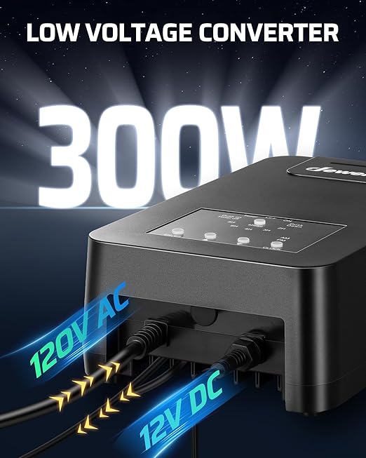 DEWENWILS 300W Low Voltage Landscape Transformer, Outdoor Low Voltage Transformer with Photocell Sensor & Timer, 120V AC to 12V DC, Landscape Lighting Transformer for Spotlight Garden Light Steplight