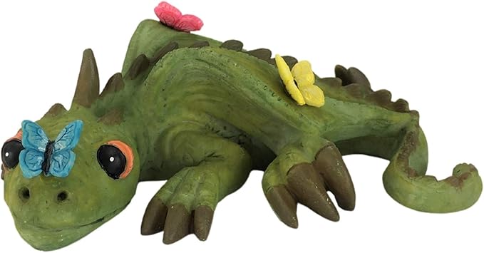 GlitZGlam Cody The Green Miniature Dragon of Azar for Your Fairy Garden/Miniature Garden