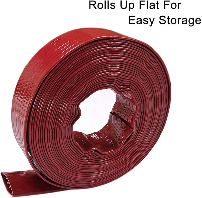 Eastrans 2 IN x 50 FT Pool Backwash Hose, Extra Heavy Duty Discharge Hose,10 Bar Working Pressure, 30 Bar Burst Pressure,Wall Thickness 1.8mm, High pressure resistance,Ultra Strong Wear Resistance