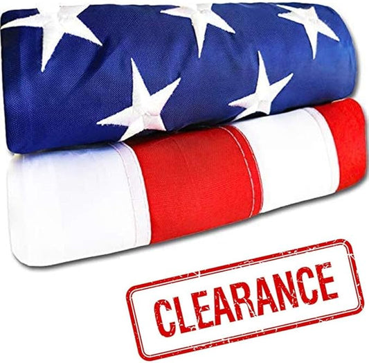 American Flag - Heavy-Duty US Flag - Embroidered Stars - Nylon USA Flag Built for Outdoors - Sewn Stripes - UV Protection - Brass Grommets (4x6 ft)