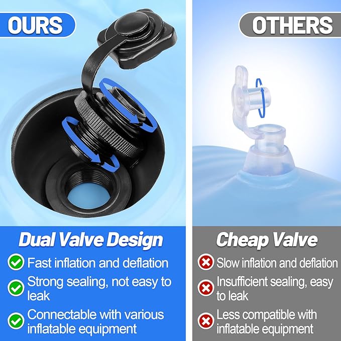 2pcs Pool Air Pillows for Above Ground Pools - 4ft Dia. Winter Closing Winterizing Kit with Ropes, Thicken PVC Ice Equalizer Support, Swimming Pool Patio Furniture Cover Airbag
