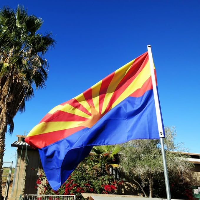 FLAGWIN Arizona Flag 3x5 FT - Double Sided Flag Outdoor 3 Ply - Vivid Color and Fade Proof State of Arizona Flags with Brass Grommets