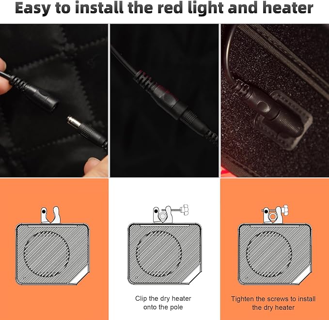 Gollense Red Light Sauna with Hot Air Heater, Portable Sauna for Home with 660nm Red Light Therapy Lamp Full Body Sauna Sweat Box, Thicken Tent, Folding Chair, Adjustable Temperature, Timer Setting
