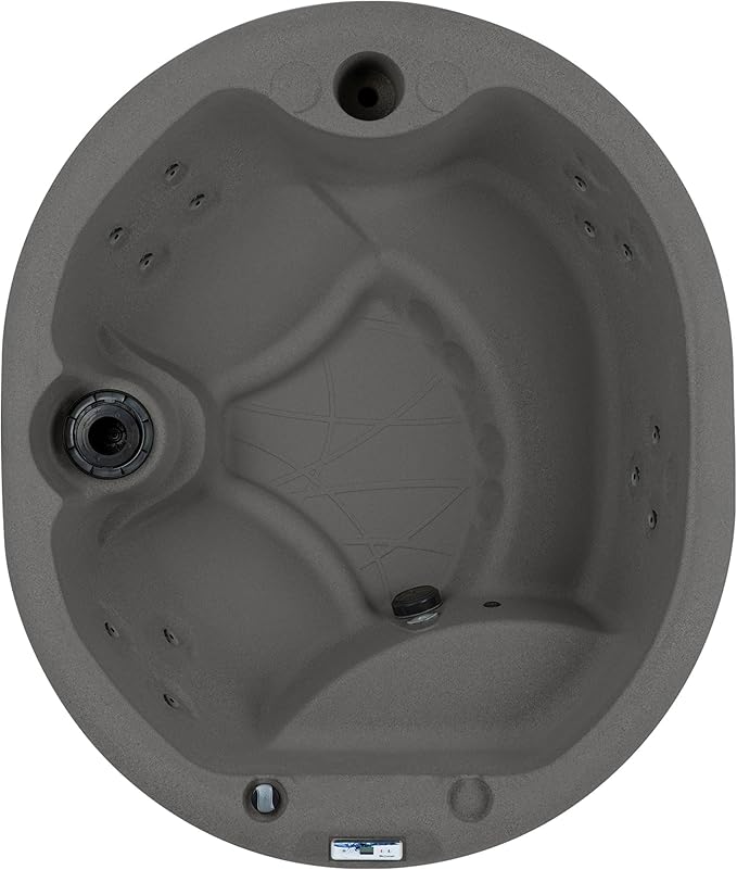 LifeSmart Key Largo Hot Tub Spa with 110 Volt Plug and Play and Multicolor Underwater LED Light for Patio, Lawn, and Garden, Taupe, 4-Person