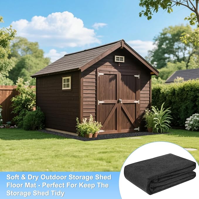 Outdoor Storage Shed Mat, 17 x 7.4 FT Garage Floor Mats with Reusable, Washable, Non Slip, Durable for Protects Garage Floors/Driveways/Entrance Doors/Deck [Gray]