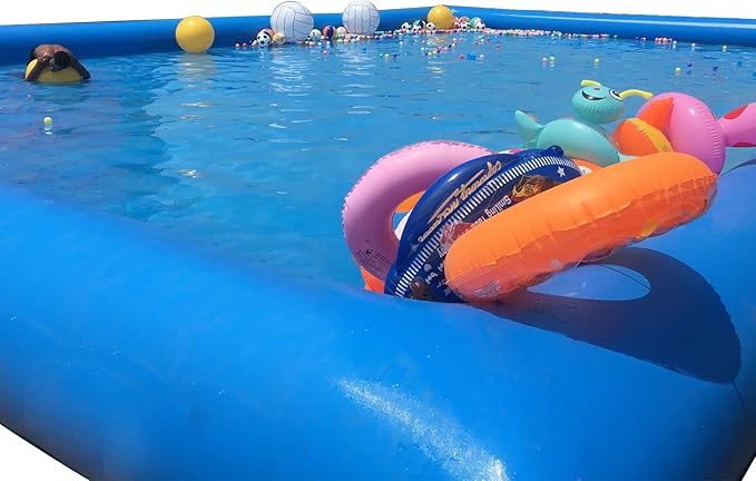 32.8x32.8x2ft Commercial Large Inflatable Pool Blow Up Swim Pools Swimming Lounge Pools with One Blower for Commercial Outdoor Summer