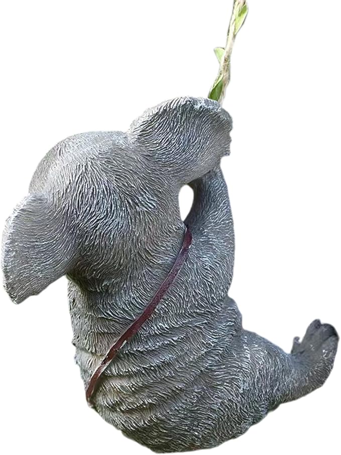 Outdoor Koala Resin Hanging - Rope Decor Statue, Animal Suspended Ornament, Ideal for Outdoor Patio, Lawn & Courtyard Decoration, Housewarming Gift for Friends