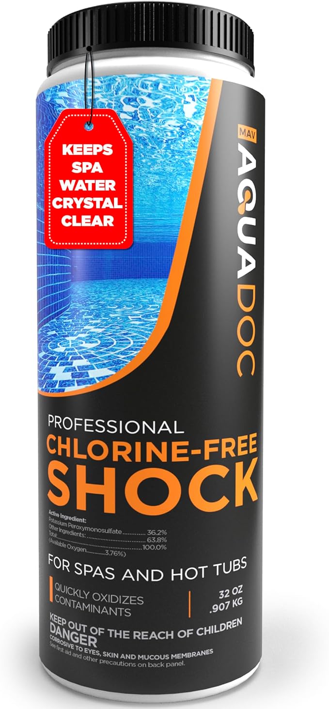 Non-Chlorine Spa Shock for Hot tub - Chlorine Free Tub Treatment & Enhanced to Assist Bromine Suitable Oxidizer Oxidizing by AquaDoc