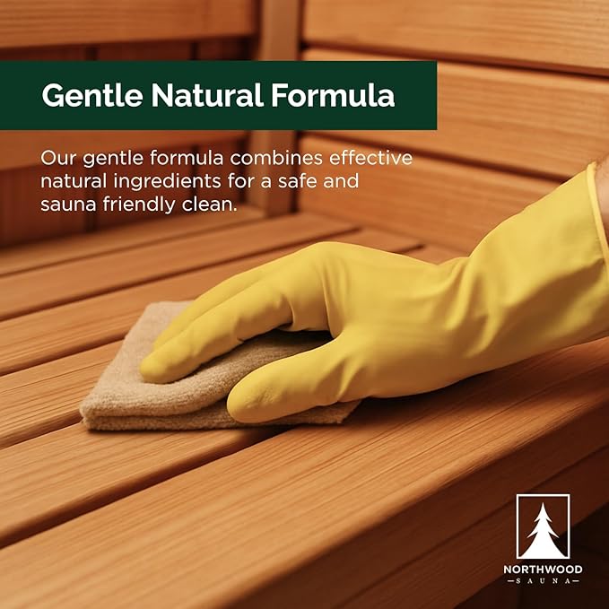 Sauna Cleaner - Natural Wood Cleaner & Deodorizer - Makes 10x More Solution - 1 Quart (32 Fl Oz)