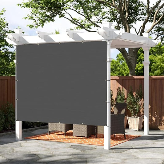 SUNNY GUARD Shade Cloth Custom Size 10x15 FT Sun Shade Screen Fabric Shade Cover Tarp with Grommets for Pergola Backyard Garden, Dark Grey(We Customized)