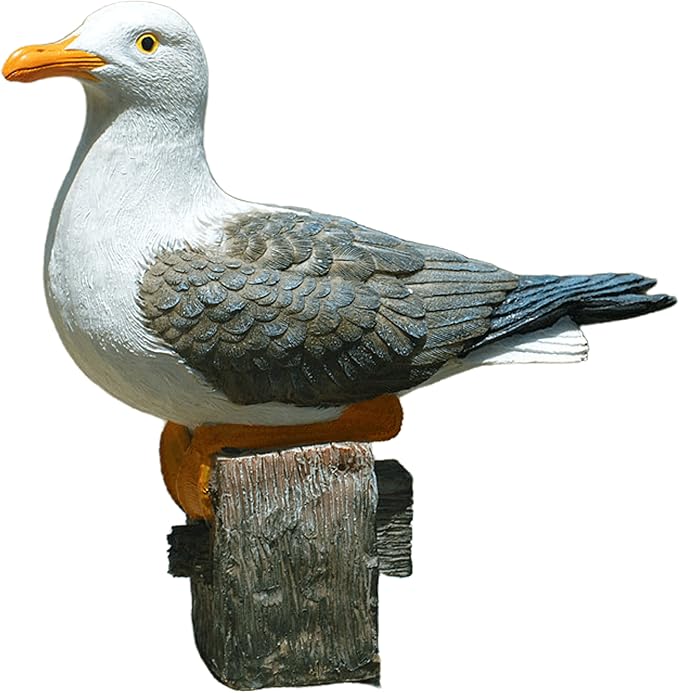 Coolboy Real Seagull Figurine - Garden Bird Statue, Decorations for Home & Outdoor Patio