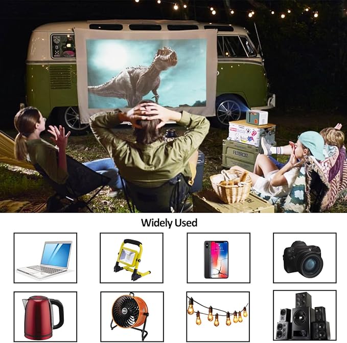 300W Continous Output Power Inverter DC12V to 110V AC Converter 400W Surge with 2 USB Ports and 2 AC Outlets for Road Trip, Camping, RV, Truck, Car, Pickup Truck
