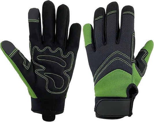 Gardening Gloves for Men and Women, Thorn Proof & Puncture Resistant Working Gloves, Gloves for Safety Work and Gardening, Gardening Gifts, Synthetic Leather Spandex Mechanic with Touchscreen Support