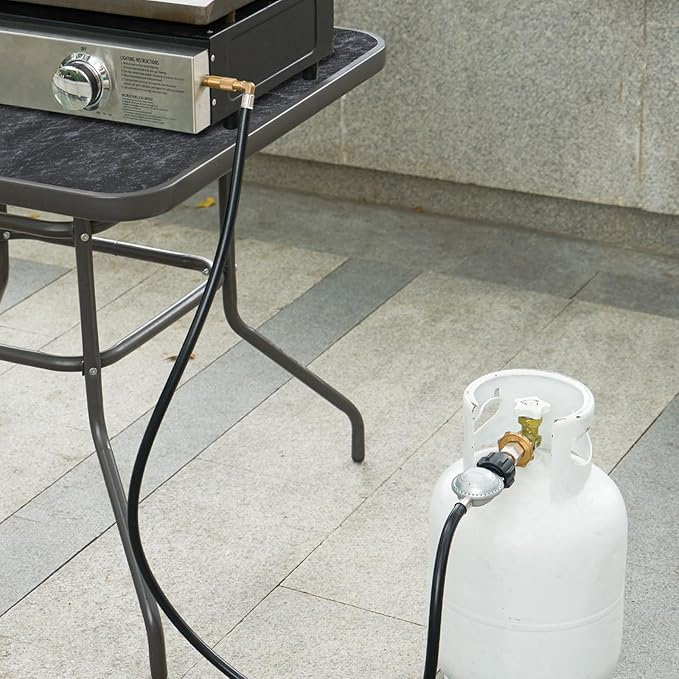 SHINESTAR 5 Feet Propane Regulator Hose for Blackstone 17 & 22 Inch Flat Top Griddle, Connect to Large Propane Tank