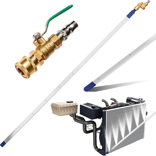 39'' Car Radiator Cleaning Wand,Radiator Cleaner Wand,Radiator Flush And Cleaner Tool,Home Car Truck Power Washer Wand,Pressure Washer Jetter Nozzle Flat Wand Fit Over 2000PSI Pressure Washer