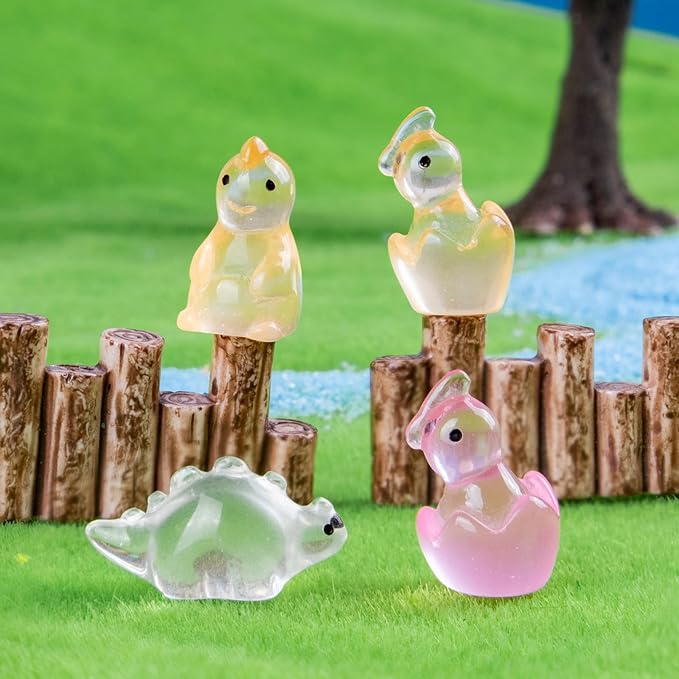80 Pcs Mini Resin Dinosaur Variety Tiny Animals Figures Miniature Little Small Dinosaurs Figurines Bulk for Micro Fairy Garden Landscape Accessories Hide Crafts Decor