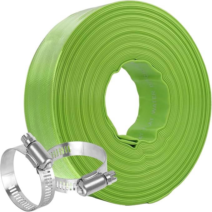 Eastrans 3'' x 25 FT Pool Backwash Hose with 2 Hose Clamps,Extra Heavy Duty Discharge Hose,Drain Hose for Swimming Pool,Super wear-resistant,weather blast,green