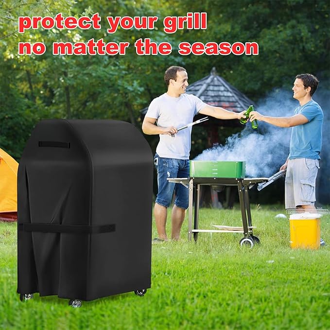 BBQ Grill Cover, 32-Inch Heavy Duty Waterproof UV Resistant Tear Resistant Barbecue Gas Grill Cover for Outdoor Grill, Fit for Nexgrill Brinkmann Weber Char-Broil