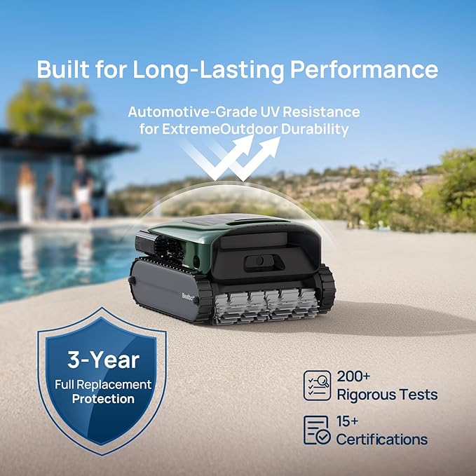 Beatbot AquaSense 2 Pro Cordless Pool Vacuum Robot, Unmatched 5-in-1 Cleaning, Surface Parking, Pool Skimmer with APP Control, Water Clarification, for Pools up to 3,875 Sq.ft – Emerald Green