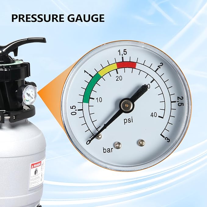 VINGLI Sand Pool Filter 12in Tank with A 1/2HP Pool Pump 115V,24H Timer Above Ground Inground Swimming Pool Pump with Filter Basket,Max 2642GPH