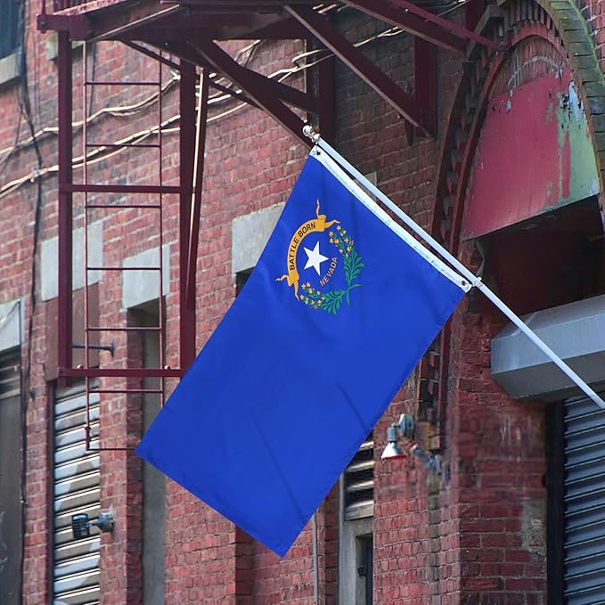 AMZFLAG Nevada State Flag 3X5 ft Double Sided, Heavy Duty Nevada Flags 3 Ply Polyester NV State of Nevada Flag for Outdoor Thick Material