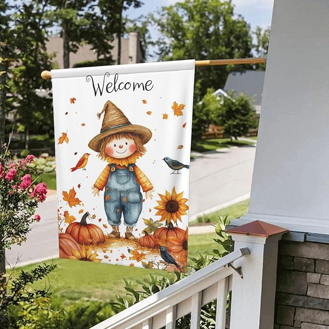 Fall Sunflower Garden Flag Vertical Double Sided Outdoor Yard Flags 12.5x18 Inch Burlap Banners Vertical Double Sided for Outdoor Decor Lawn