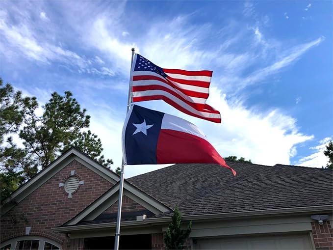 Texas State Flags 2x3 Outdoor Heavy Duty Double Sided Nylon Vivid Color Anti-Fading with 2 Brass Grommets for Home/Company/Indoor Outdoor Decoration