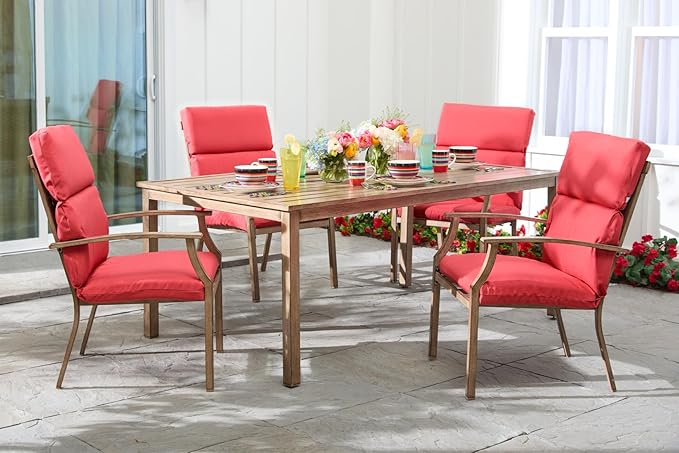BrylaneHome Universal Chair Cushion - 45.75”L x 22”W x 2.75”H - Patio & Outdoor - Water, Stain & Fade Resistant - Granada