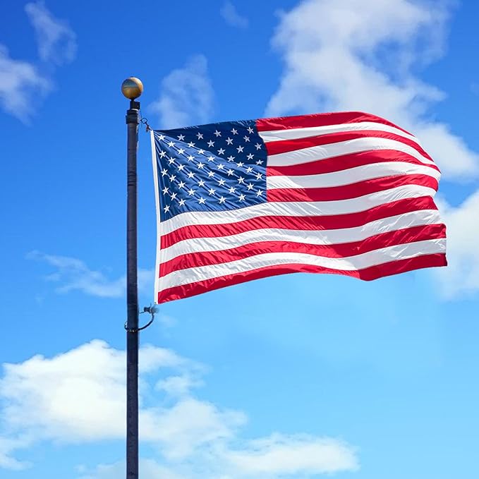 5x8 American Flag for Outside, Heavy Duty Outdoor, All Weather, Embroidered Stars with Brass Grommetss (USA Flag 5X8 FT)