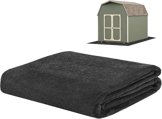 3 mm Thickened Outdoor Storage Shed Mat, 5x6 ft Waterproof Shed Flooring Mat for Patio Furniture Floor Protecting from Wear/Liquid/Dust/Oil, Non-Slip Felt Rubber Rug Pad [Grey]