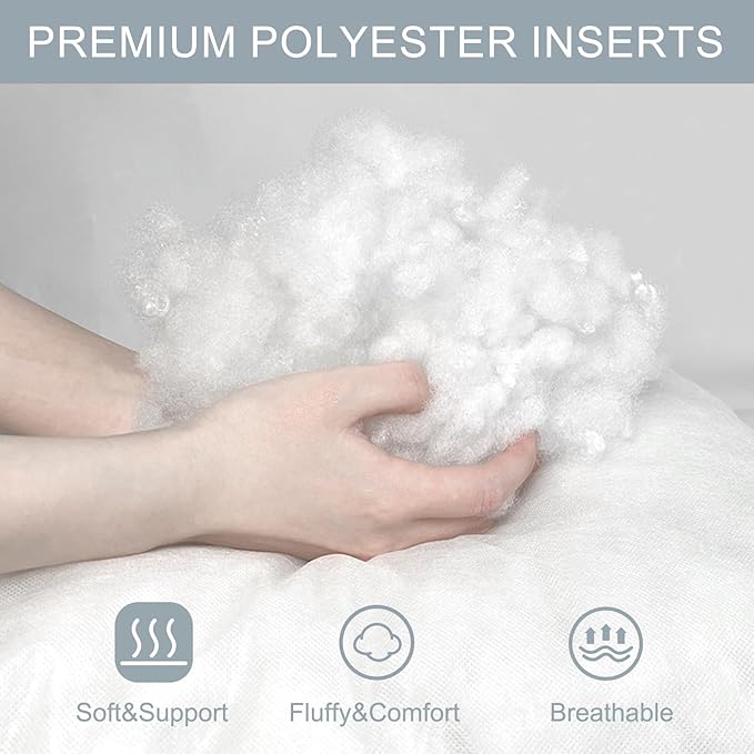 LVTXIII Outdoor Throw Pillows, Decorative Throw Pillows with Inserts, 16"x16" Square Pillows for Bed, Couch, Sofa and Patio Furniture, Set of 2, Stripe Red Blue