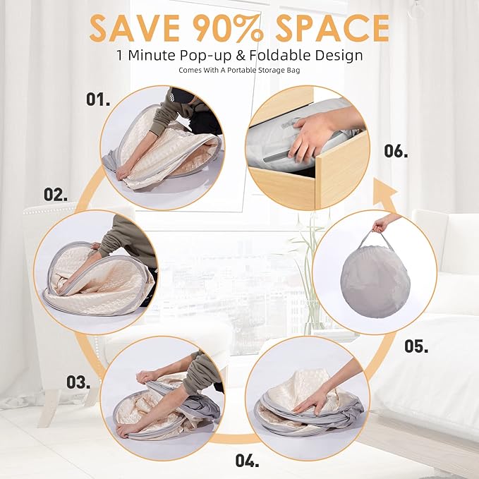 Smartmak Portable Steam Sauna Tent, Full Body Personal Home Spa, Lightweight Foldable Steam Room for Detox Therapy, Steamer NOT Included (L 31.5” * W 31.5” * H 55.2” Champagne)