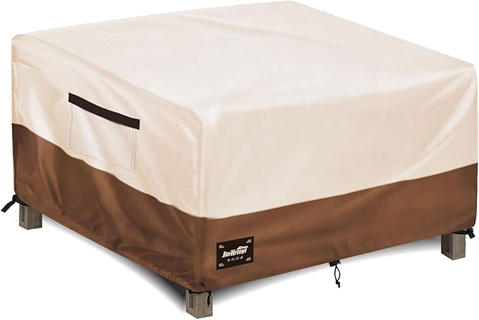 Square Patio Table Cover 40 Inch,100% Waterproof 600D Heavy Duty Outdoor Table Cover,Square Patio Dining Table Covers for Outdoor Furniture,40"Wx 40"D x 23"H,Beige&Brown
