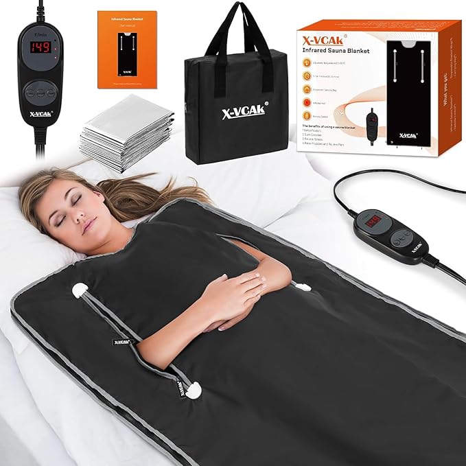 Sauna Blanket for Detoxification, Far Infrared Sauna Blanket, Portable Sauna for Home, 113-176℉, 30-60 Minutes Timer, 6 ft x 2.62 ft