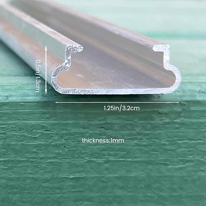 10 Set 6.6 Ft Greenhouse Lock Channel and Spring Wire，Aluminum Alloy Lock Channel and PVC Coated Spring Wires for Fixing Greenhouse Plastic Cover