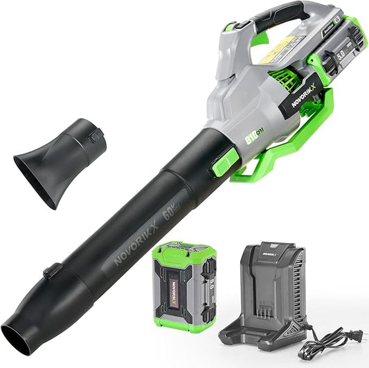 60-Volt Lithium-ion Cordless Leaf Blower with 5.0Ah Battery and Charger 810 CFM Variable-Speed