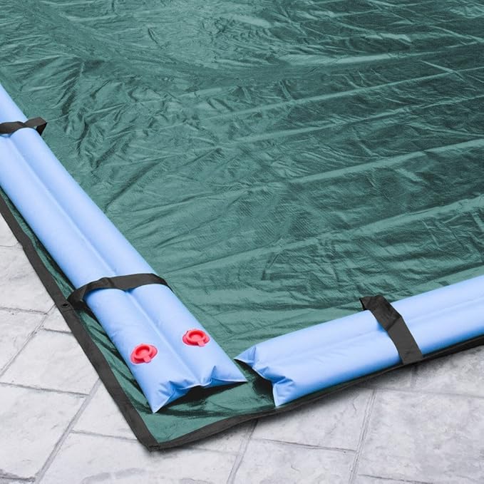 Robelle 16 x 24 ft Commercial Teal Winter Pool Cover for Inground Pools, 5 ft Overlap (21 x 29 ft Cover Size), Solid 12 x 12 Scrim, 3.7 oz/yd2, 18-Year Warranty, Style: 391624RA