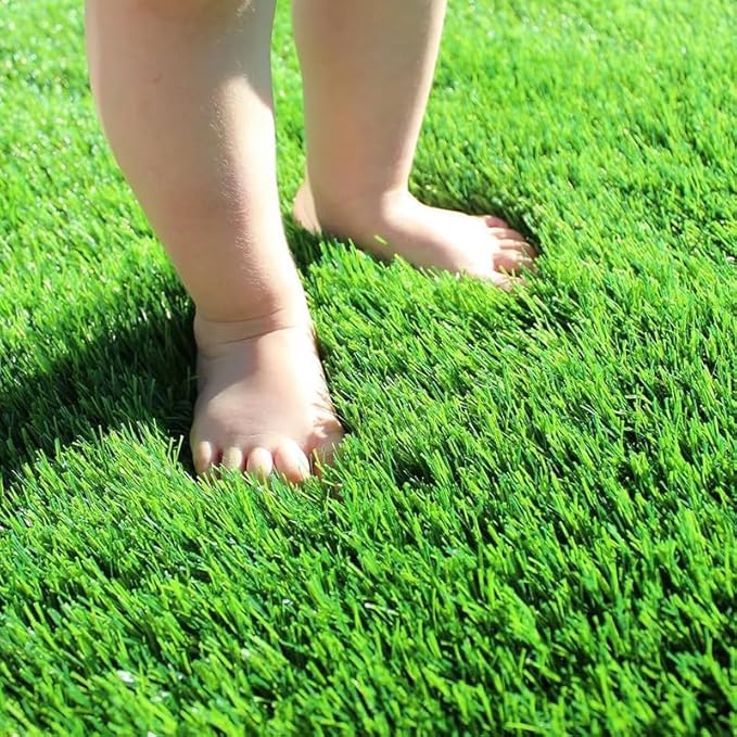 Artificial Grass Turf 14FTx85FT, 1.38" Pile Height Realistic Synthetic Grass, Indoor Outdoor Pet Faux Grass Astro Rug Carpet for Garden Backyard Patio Balcony