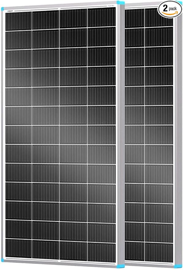 400W Solar Panel N-Type 16BB, 2PCS 24V RV Solar Panel 200 Watt, 25% High Efficiency, IP67 Monocrystalline PV Module Solar Charger for Roof Camping Van Trailer Cabin Off-Grid Applications