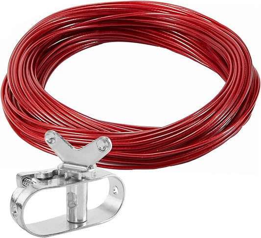 Pool Cover 100’ Cable & Winch - Pool Cover Cable and Ratchet for Securing Above Ground Swimming Pool Covers