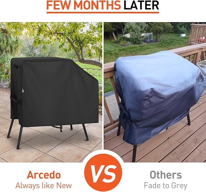 Arcedo Griddle Cover Compatible for Blackstone 22 Inch 17 Inch with Hood and Stand, Heavy Duty Waterproof Outdoor BBQ Grill Cover Windproof Rip-Proof Griddle Accessories