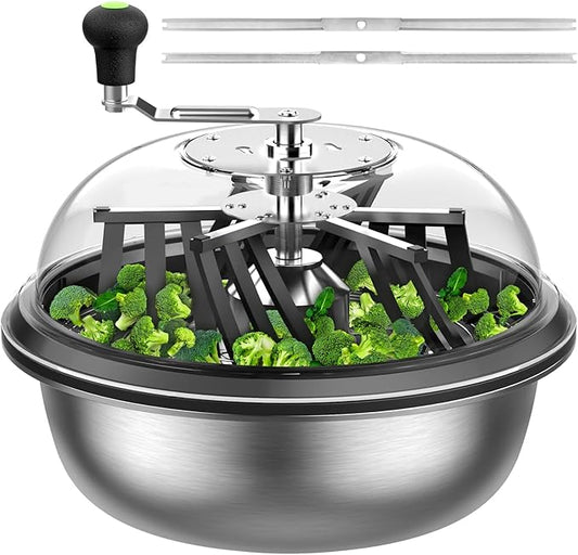 16 Inch Bud Leaf Bowl Trimmer, 16" Trim Bowl with Clear Visibility Dome and Sharp Stainless Steel Blades, for Twist Spin Cutting Buds, Flowers, Leaves, Hydroponics Plants